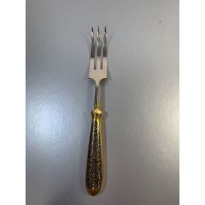 Vintage‎ Siam Thailand Bronze Cold Meat Serving Fork Urn Pattern 9.5"
